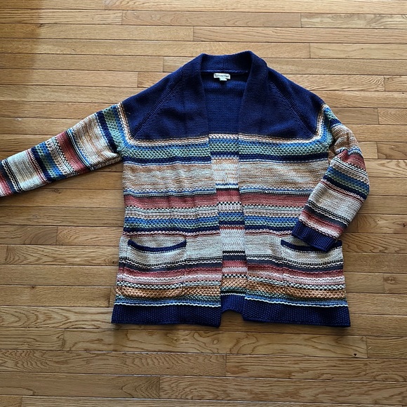 Vintage cotton-blend Coldwater Creek cardigan sweater with front pockets - Picture 3 of 10